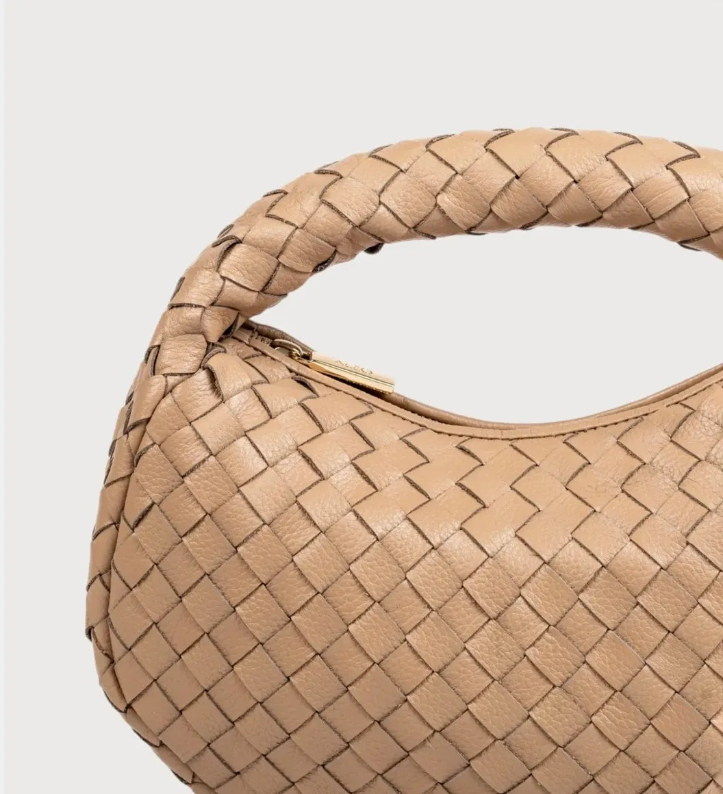 Alēo taupe leather handbag