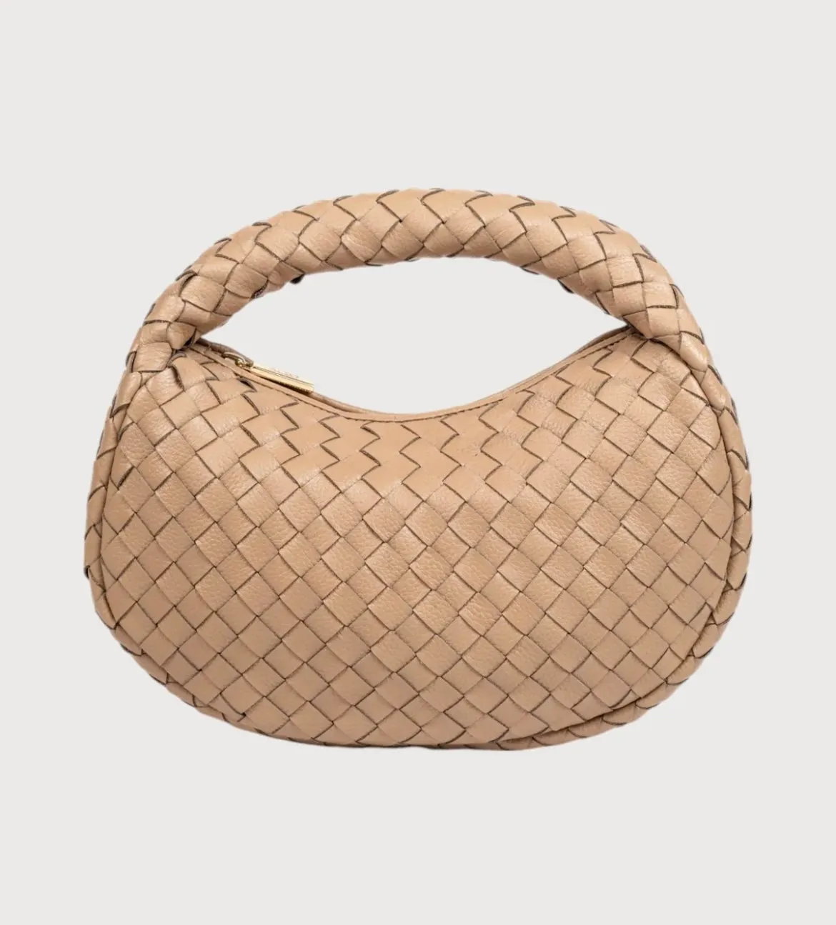 Alēo taupe leather handbag