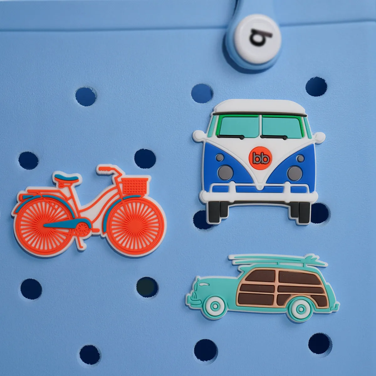 Owllaser Bus Charm for Handbags, Accessories PVC Rubber for Bogg Bags