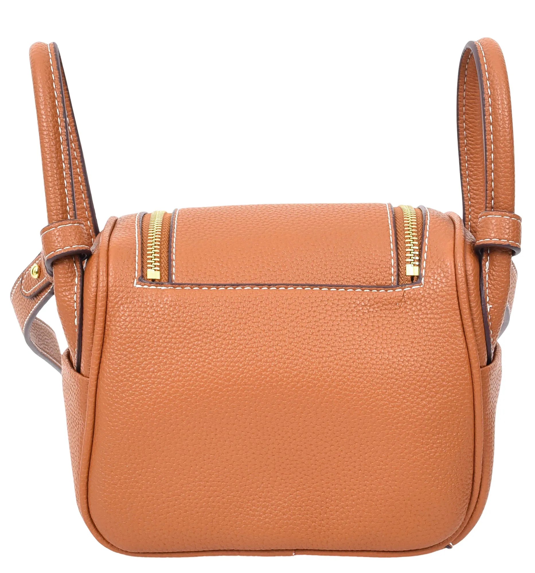 Regina Women's Faux Leather Mini Shoulder Strap Bag Brown