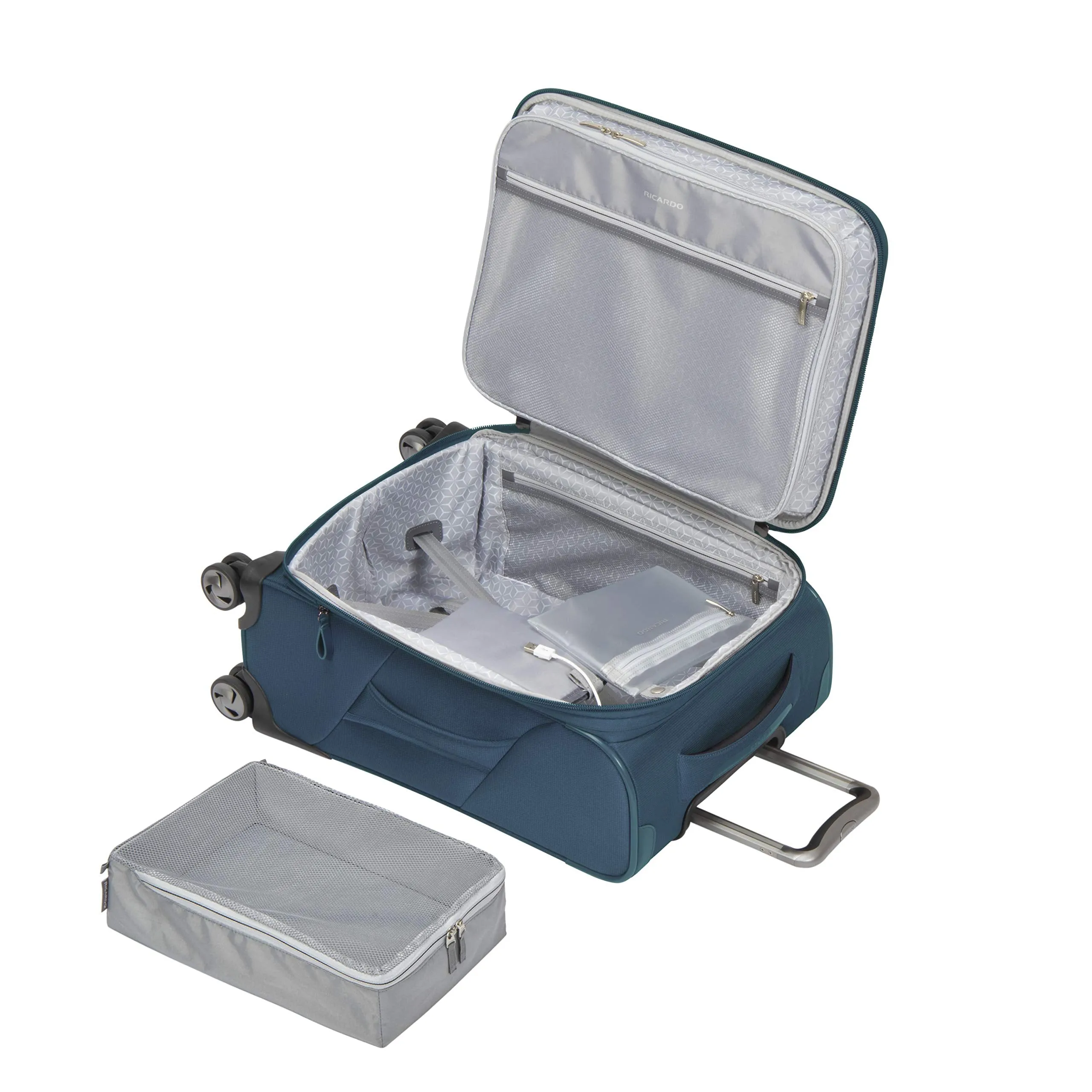 Ricardo Seahaven 2.0 Softside 3-Piece Luggage Set in Midnight w/Free Travel Kit