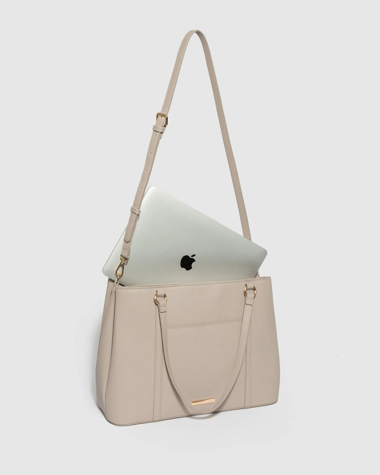 Taupe Lucy Large Tech Tote Bag